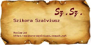 Szikora Szalviusz névjegykártya
